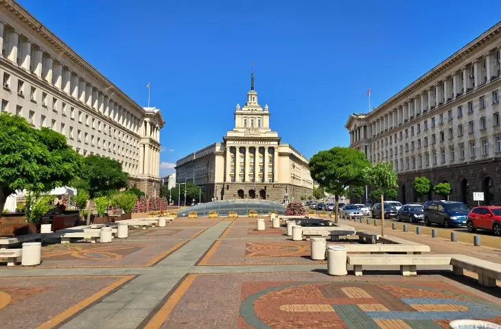Largo Bölgesi ve Parlamento binası Sofya